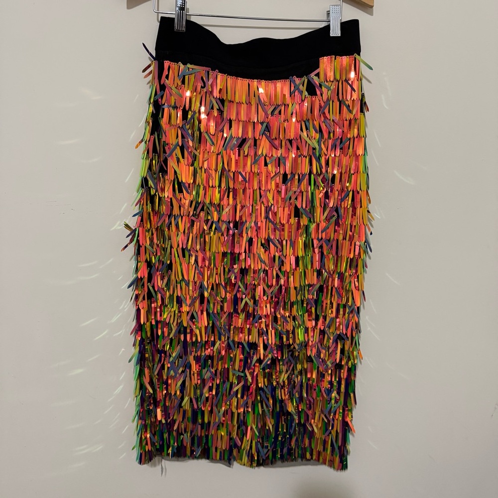 Milly Multicolor Sequin Pencil Skirt